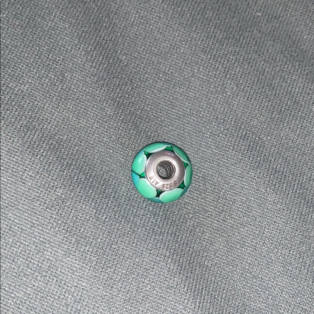 ❌ SOLD❌ Blue and Green Murano Glass Pandora Charm